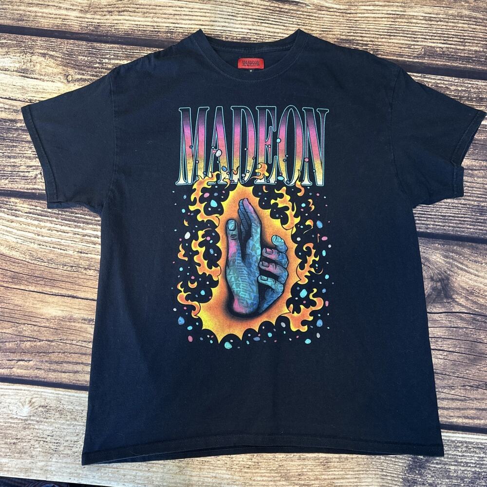 Madeon Official Merch Store Amf Band Classic T Shirt Mens XL Black Graphic Tee